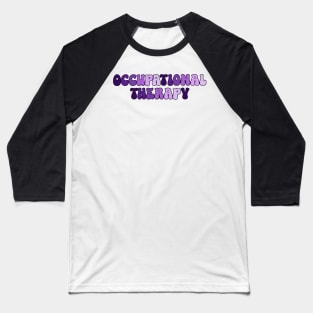 OT Bubble Letters Purple Baseball T-Shirt